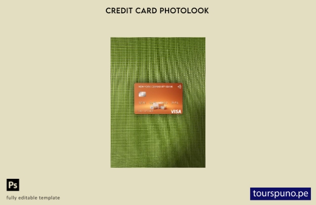 listo para imprimir plantilla frontal de aspecto fotográfico de tarjeta visa  88